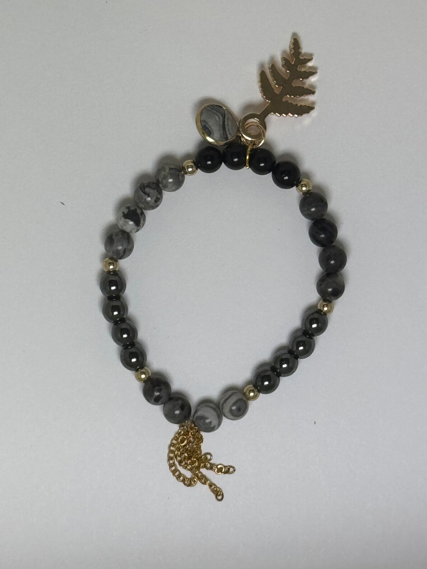 Hematite, Obsidian, Picasso Jasper & Larvikite