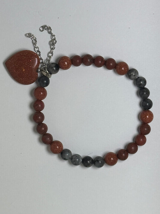 Larvikite & Gold Stone