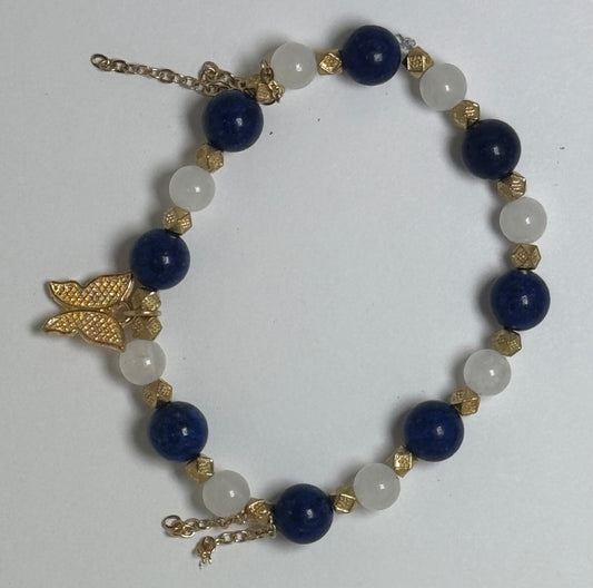 Lapis & Milky Quartz Bracelet