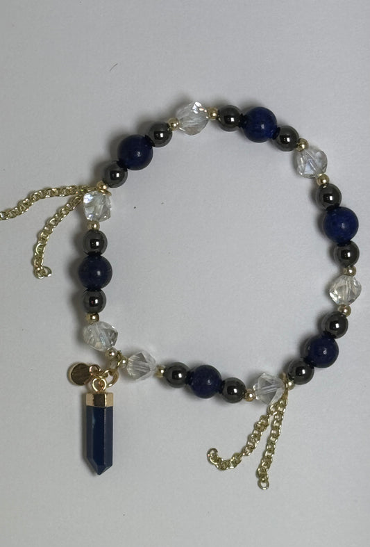 Lapis & Hematite Bracelet