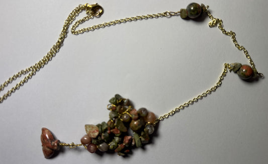 Unakite Rear View Mirror Sun Catcher